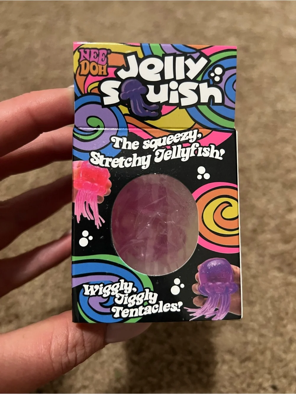 Viral Nee Doh Purple Jelly Squish Collectible Fidget Toy